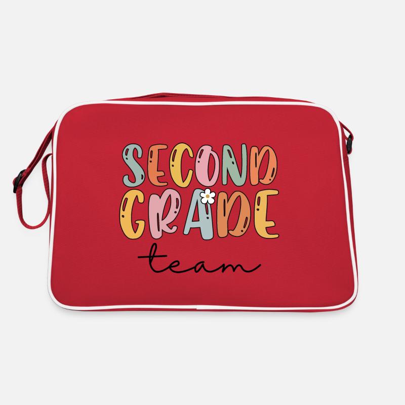 Team Second Grade 2nd Grade School Teacher Gift Retro Bag