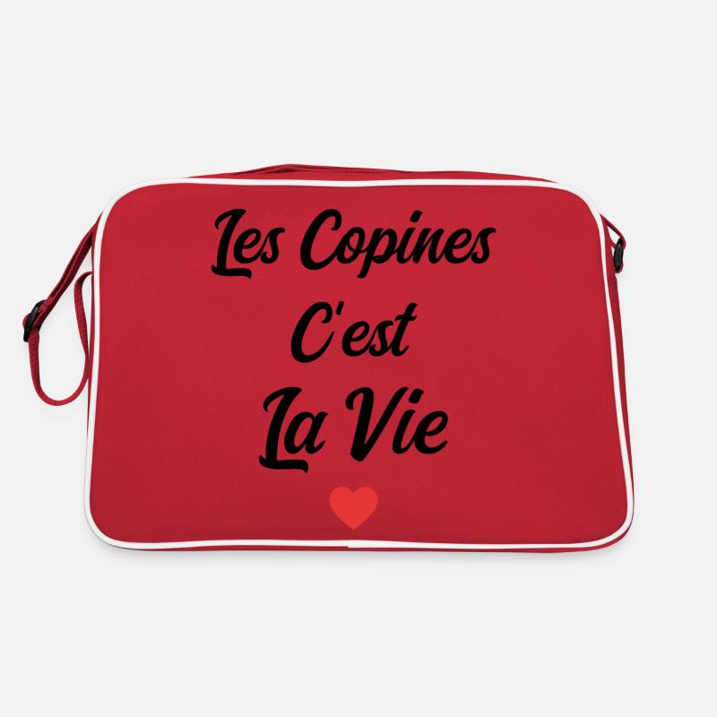 les copines c'est la vie - Sac Retro - rouge/blanc