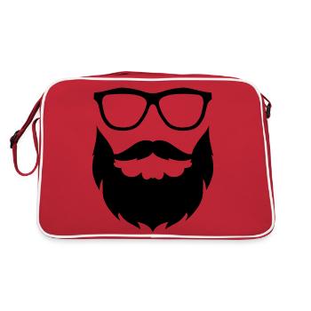 Hipster 1 - Retro Tasche - Rot/Weiß - Hinten