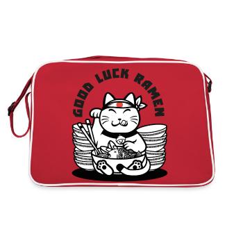 Good Luck Ramen - maneki neko - Sac Retro - rouge/blanc - Dos