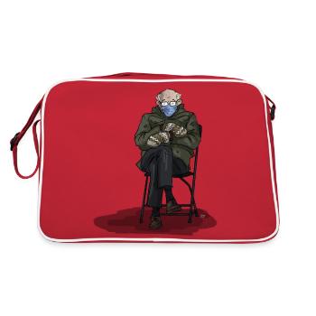 Grandpa on folding chair - Retro Bag - red/white - Back