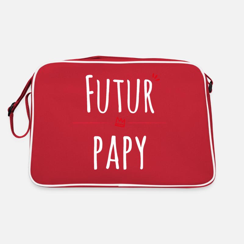 Futur Papy - Sac Retro - rouge/blanc