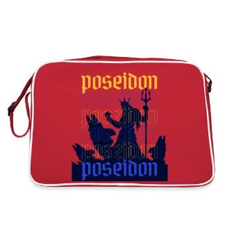 Poséidon dieu grec de la mer - Sac Retro - rouge/blanc - Dos