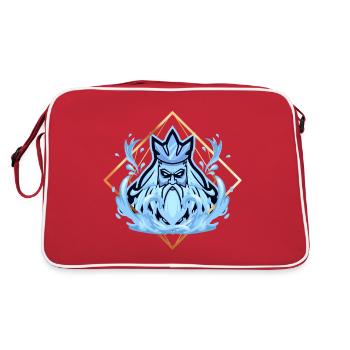 Poseidon Greek god of the sea - Retro Bag - red/white - Back