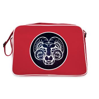 Aries zodiac sign - Retro Tasche - Rot/Weiß - Hinten