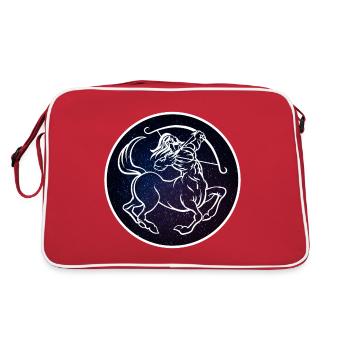 Signe du zodiaque du Sagittaire - Sac Retro - rouge/blanc - Dos