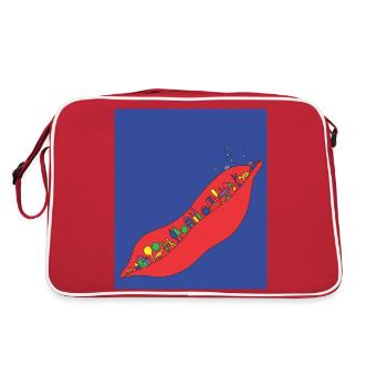 Atlantis - a colorful lost world - Retro Bag - red/white - Back