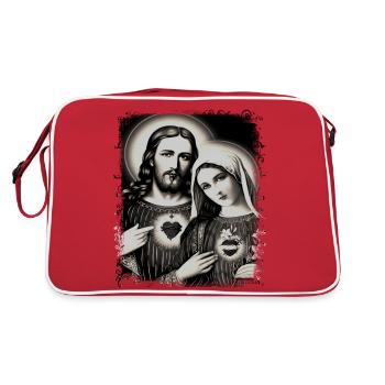 Holly Mary Maria Madonna Mariana Virgin Mary Holy - Retro Bag - red/white - Back