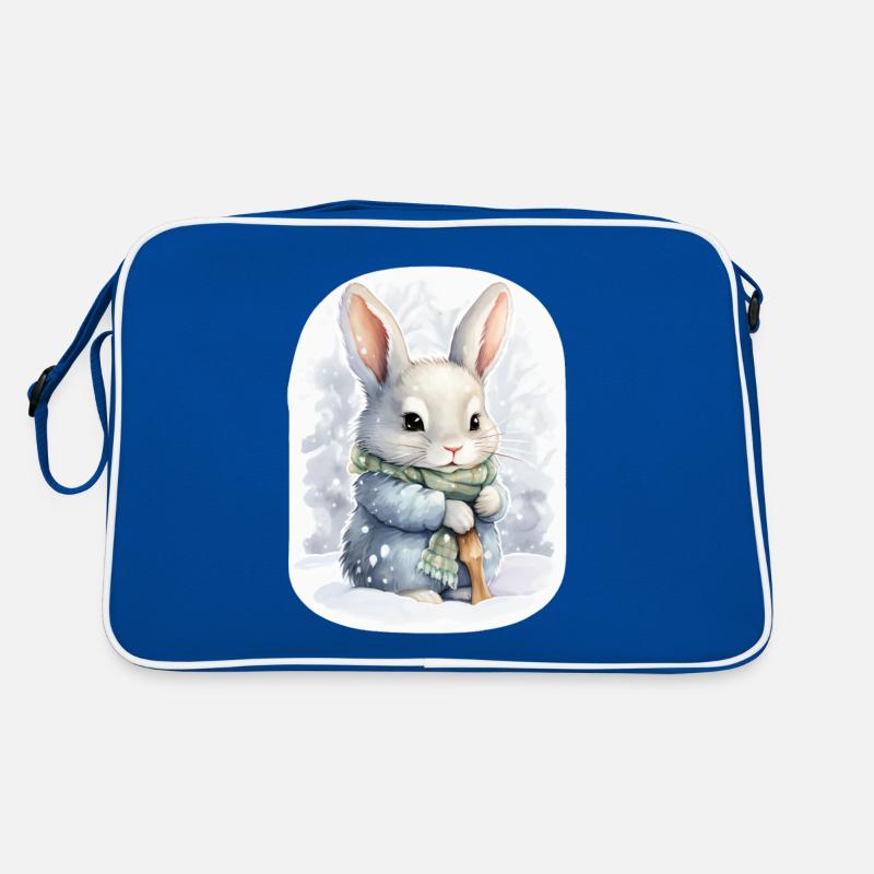 Häschen im Schneezauber Retro Tasche