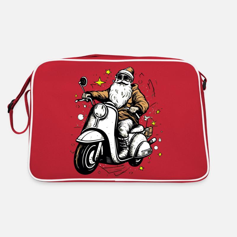 Père Noël sur son scooter Sac Retro