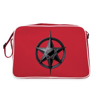 Pentagram Black Black Magic Summoning - Retro Bag - red/white - Back