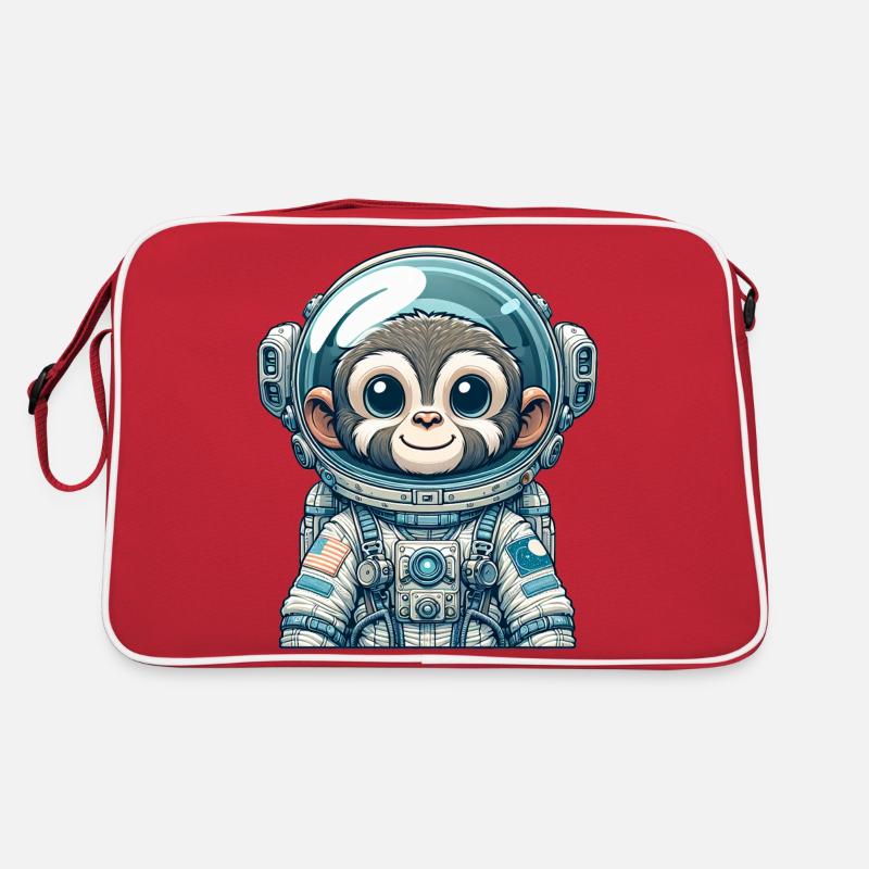 Cute Monkey Astronaut Retro Bag