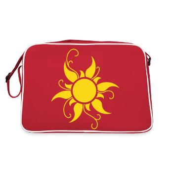Blazing yellow sun - Retro Bag - red/white - Back