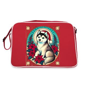 Noël du Malamute d’Alaska - Sac Retro - rouge/blanc - Dos