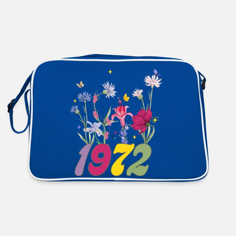 Année de naissance 1972 fleurs sauvages Sac Retro