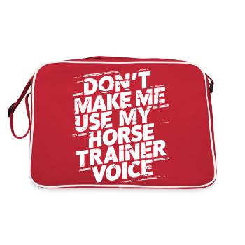 Riding trainer Humor with style and assertiveness - Retro Bag - red/white - Back