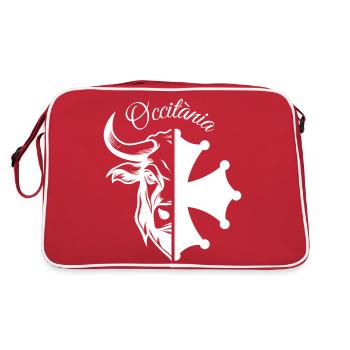 OCCITÀNIA WHITE BULL - Retro Bag - red/white - Back