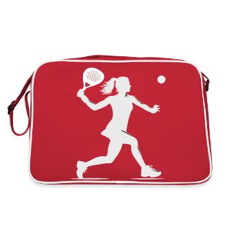 Padel player side white - Retro Bag - red/white - Back