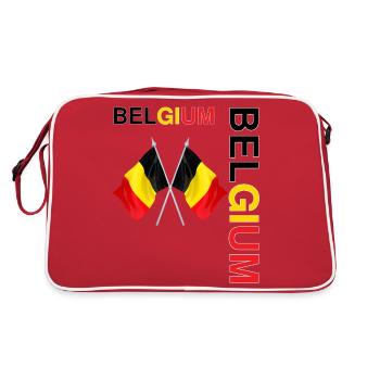 BELGIUM team supporter football - Sac Retro - rouge/blanc - Dos