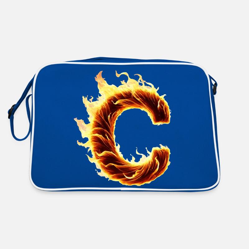 Letter C Flames Retro Bag