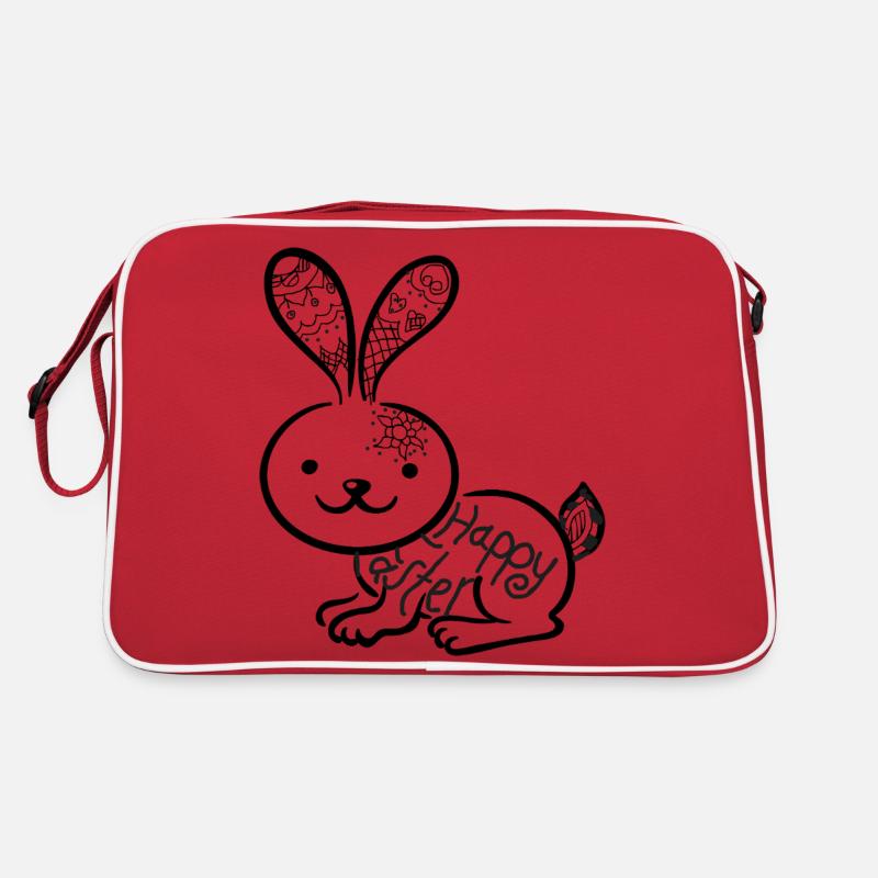 Lapin de Pâques avec mandala Sac Retro