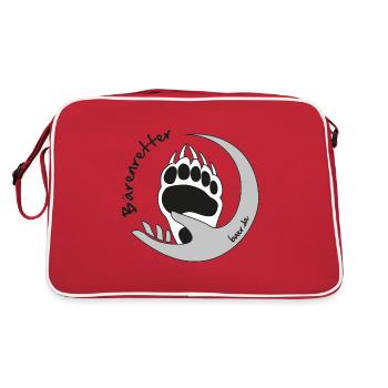 Bärenretter Logo noir et blanc rond - Sac Retro - rouge/blanc - Dos