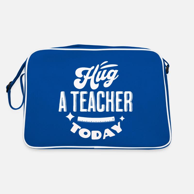 Umarmen Sie heute einen Lehrer Retro Tasche