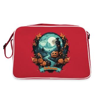 Halloween 1 - Retro Tasche - Rot/Weiß - Hinten
