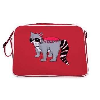 Willy le raton laveur - Sac Retro - rouge/blanc - Dos