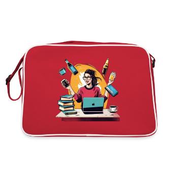 Une vie étudiante équilibrée - Sac Retro - rouge/blanc - Dos