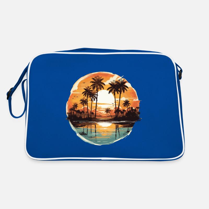 Beach Scene 2 Retro Tasche