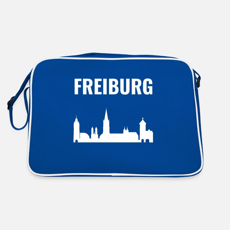 Freiburg Skyline-Collage Retro Tasche