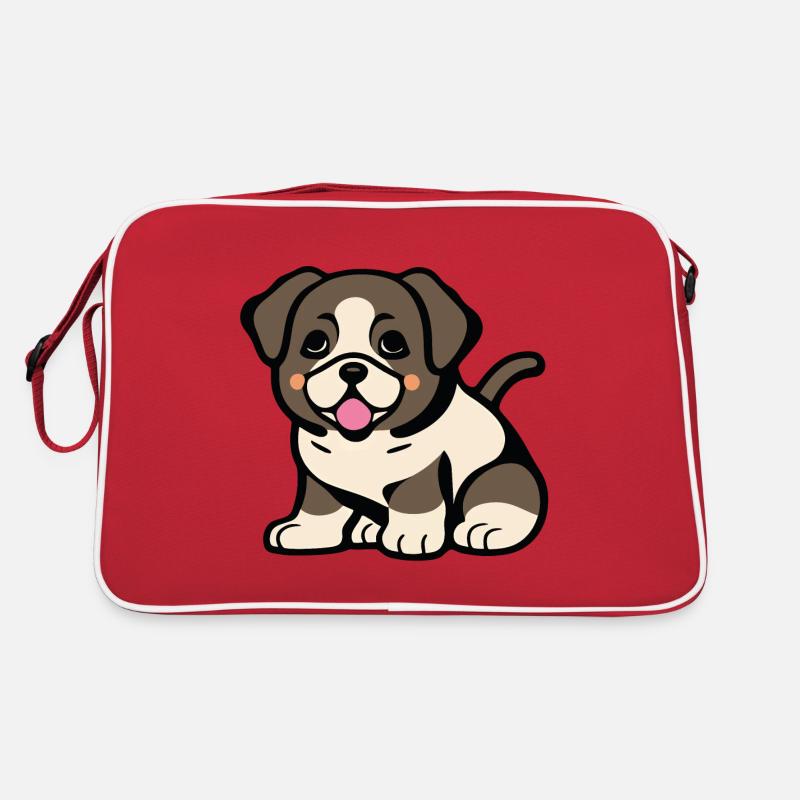 Juste un chien mignon - Sac Retro - rouge/blanc