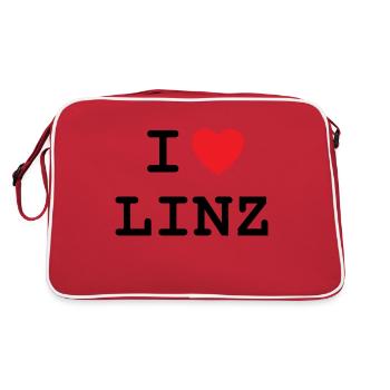 I Love Linz - Linz T-Shirt - Retro Bag - red/white - Back