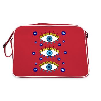 Yeux magiques - Sac Retro - rouge/blanc - Dos