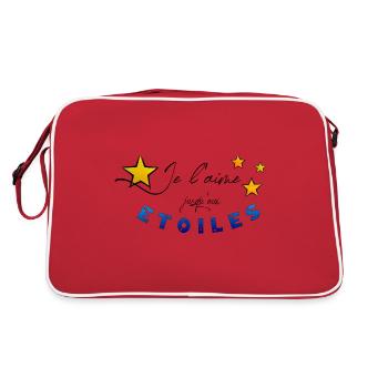 I love him - Retro Bag - red/white - Back
