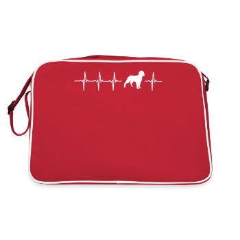 Funny Epagneul Français Gift Idea - Retro Bag - red/white - Back