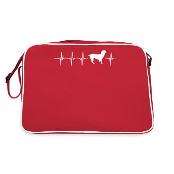 Idée drôle cadeau chien de montagne Entlebuch - Sac Retro - rouge/blanc - Dos