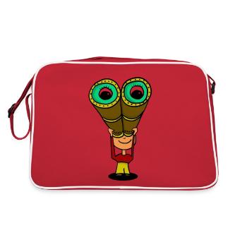jumelles - Sac Retro - rouge/blanc - Dos