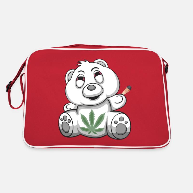 Teddy Bear Kiffer Bearchen Kiffen Gras Weed Retro Bag