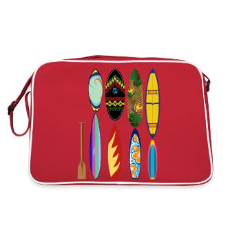 Planche de paddle surf - Sac Retro - rouge/blanc - Dos