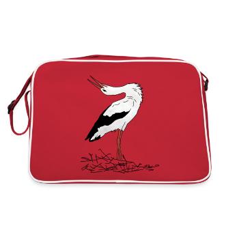 Stork - Retro Bag - red/white - Back