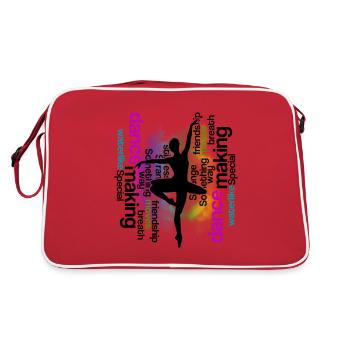 Ballet Ballerina Dance Silhouette - Sac Retro - rouge/blanc - Dos