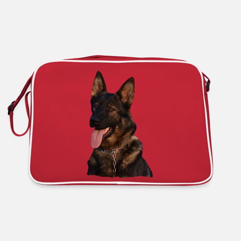Hunde Hundekopf Schäferhund Deutscher Schäferhund Retro Tasche