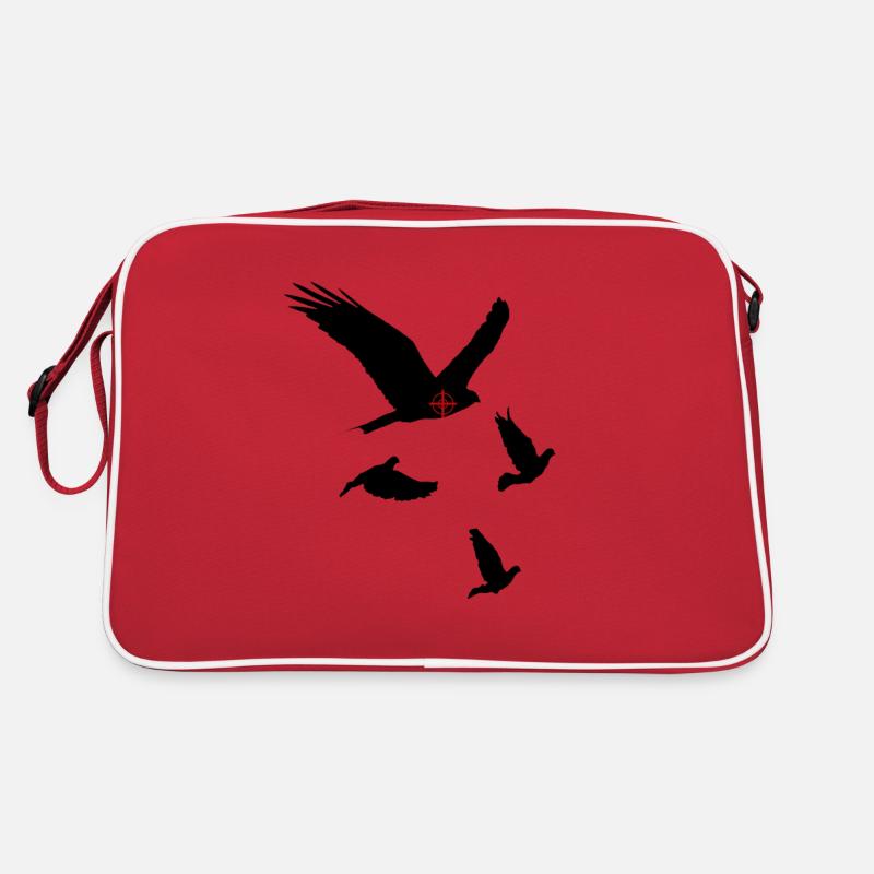 hawk vs pigeons Retro Tasche