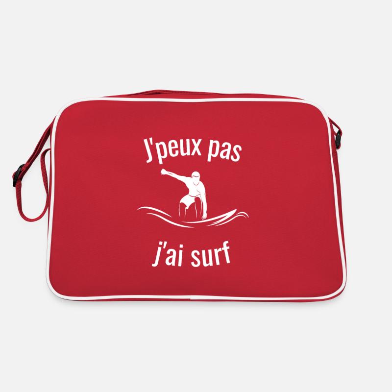 j'peux pas j'ai surf - Sac Retro - rouge/blanc
