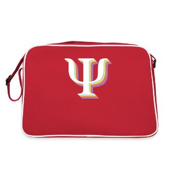 Psychology Psych Symbol Gifts For Psychologists - Retro Tasche - Rot/Weiß - Hinten