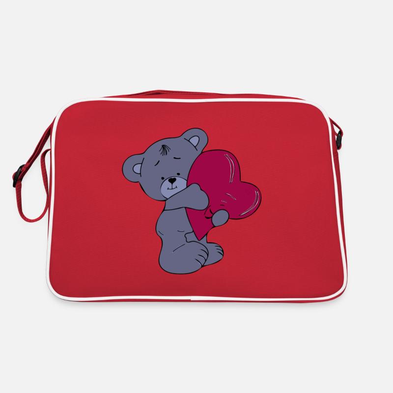 Teddy Bear in Love Retro Bag