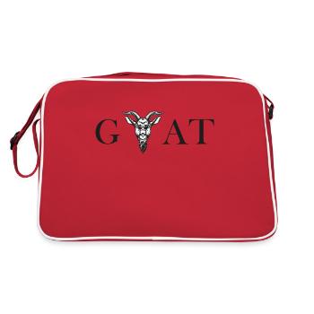 GOAT Le meilleur de tous les temps meme goat basketball - Sac Retro - rouge/blanc - Dos