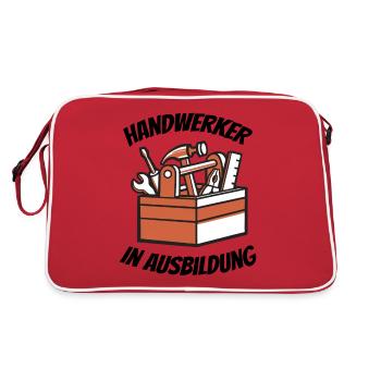 Craftsman apprentice trainee pen gift craft - Retro Bag - red/white - Back